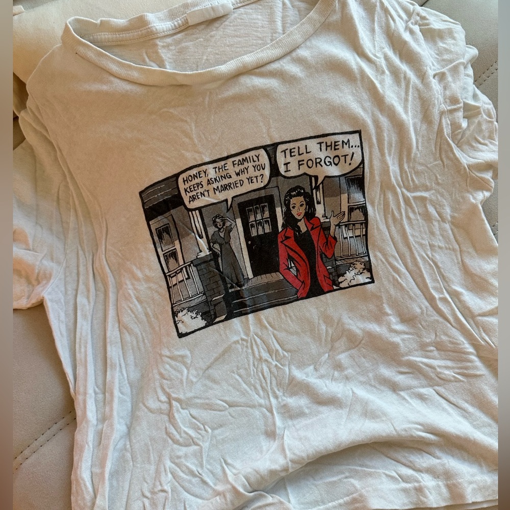 RE/DONE | Graphic Comic Cropped Tee | Medium